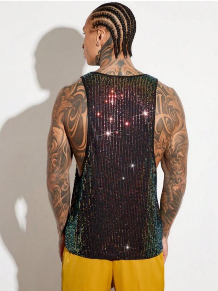 Bonga Boys Manfinity Aftrdrk Men's Knitted Casual Glitter Vests